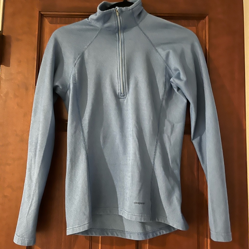 Patagonia Women's Light Blue Zip-Up Top